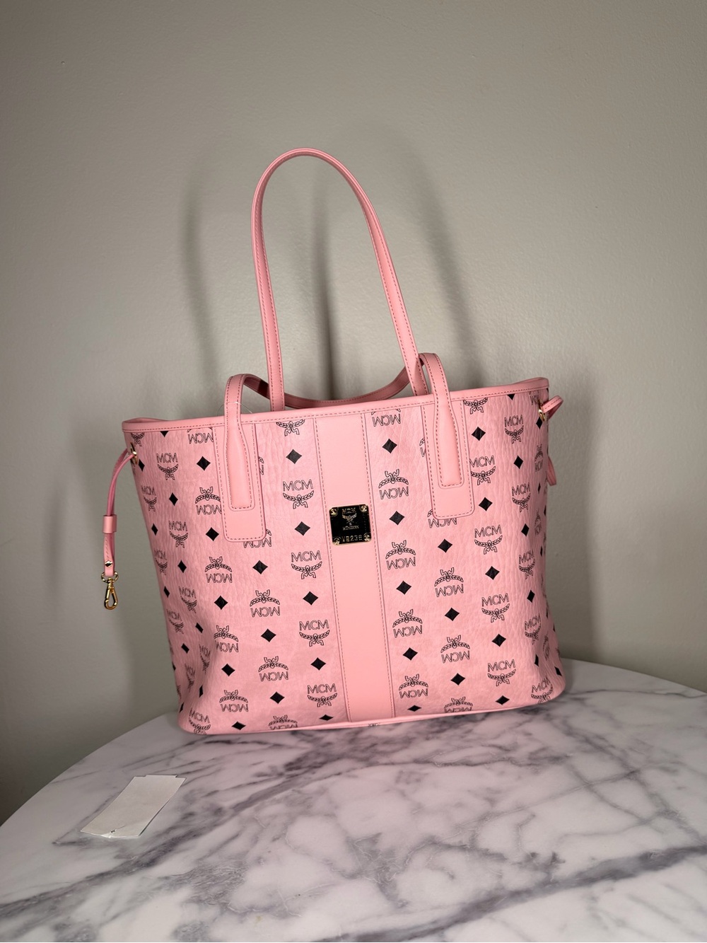 MCM Liz Shopper In Visetos pink TOTE - Picture 13 of 15